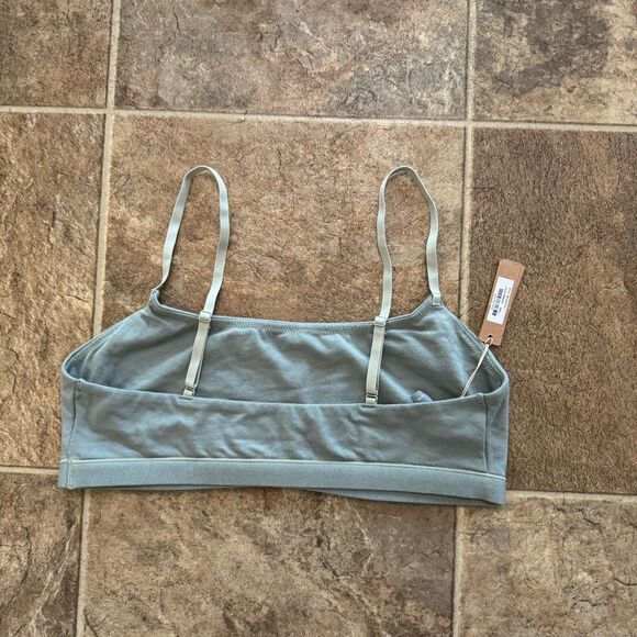 Skims Cotton Jersey Scoop Bralette Mineral Size Large - Picture 8 of 11